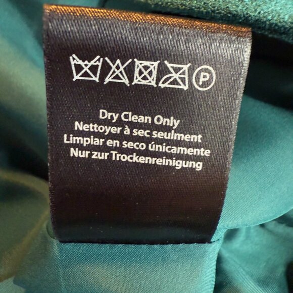 RACHEL ZOE NWT Sleevelessβ Tulip Wrap Sheath Deep Cyan Teal Dress Size 2 - Picture 8 of 8